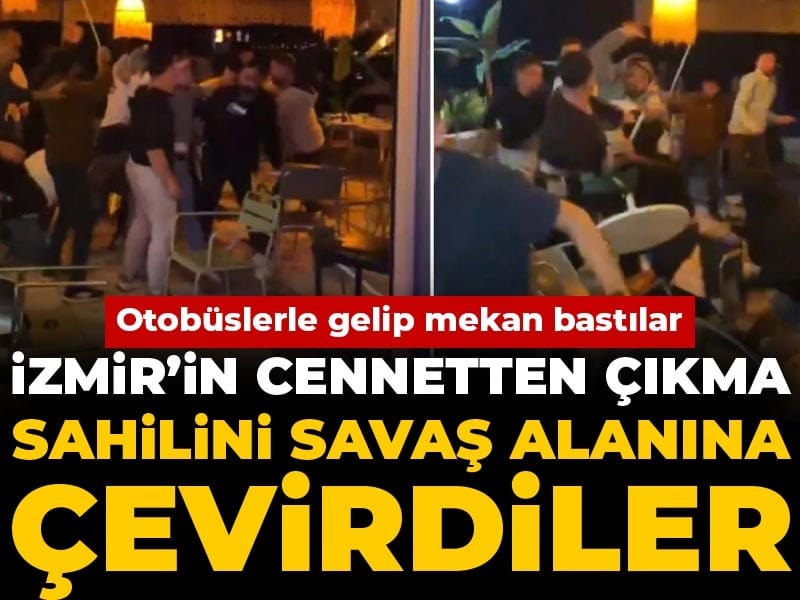 İzmir’deki Çandarlı Sahili’nde Kavga: Otobüsle Gelen Kalabalık Olay Çıkardı